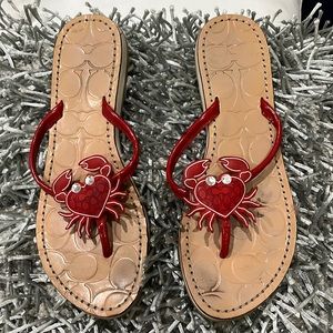 Cute Coach crab sandals